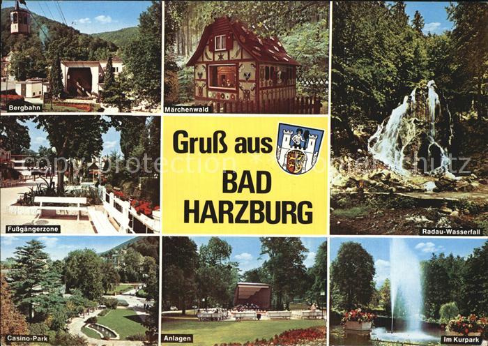 Bad Harzburg Radau-Wasserfall Bergbahn Fussgaengerzone Casino-Park