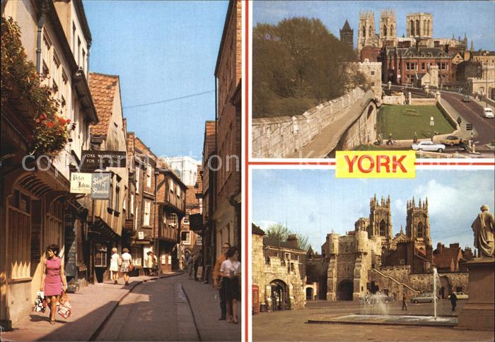 York UK The Shambles Minister and City Walls