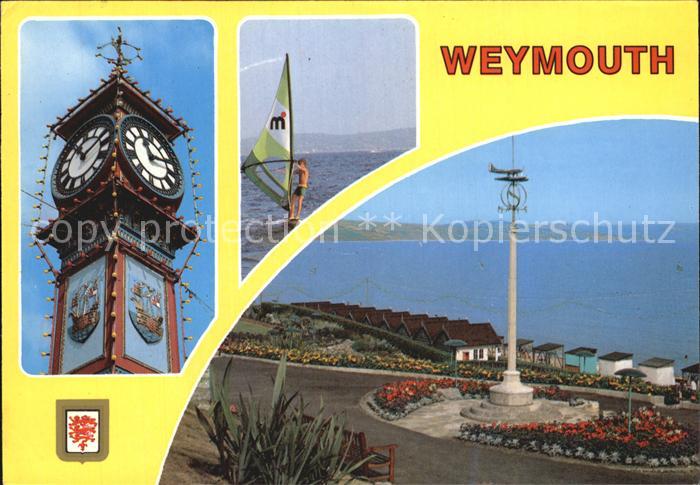 Weymouth Dorset The Clock Wind-surfing Greenhill Gardens