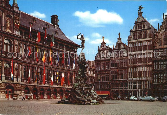 Antwerpen Anvers Grosser Markt Brabo Gildehaeuser
