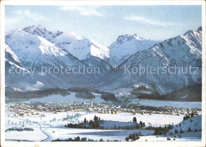 Oberstdorf Stadtansicht Winter