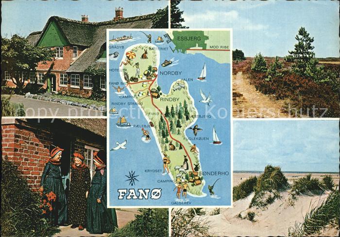 Fano Sonderho Duene Tracht Landkarte
