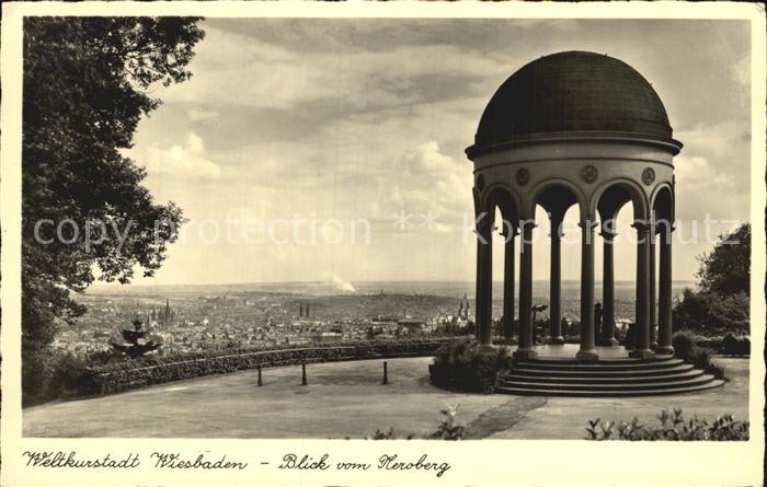 Wiesbaden Blick vom Hersberg Pavillon