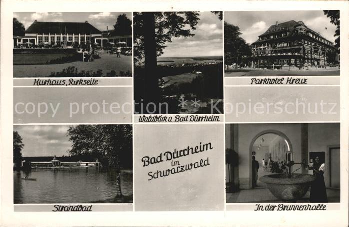 Bad Duerrheim Kurhaus Parkhotel Kreuz Strandbad Brunnenhalle