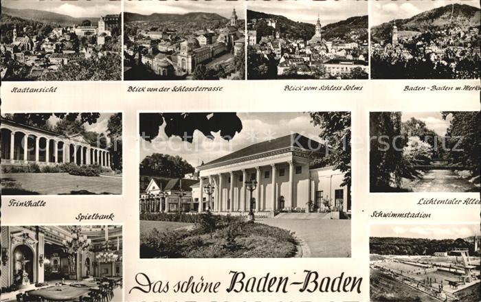 BADEN-BADEN BW Schlossterrasse Trinkhalle Spielbank