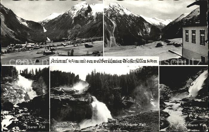 Krimml mit Wasserfaellen Filzstein