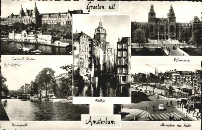 Amsterdam Niederlande Kolkje Muntplein Herengracht Cantraal Station