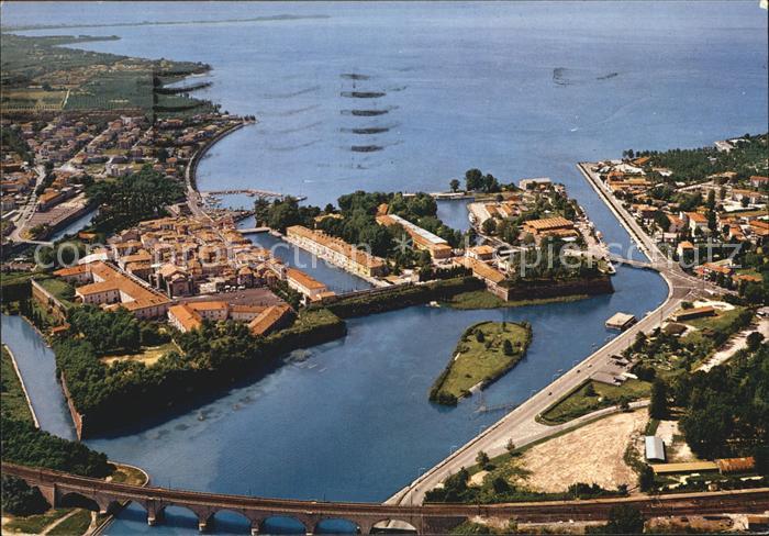 Peschiera del Garda Fliegeraufnahme mit Brueckenpartie