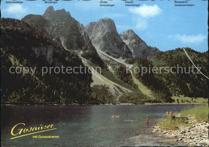 Gosau Oberoesterreich Gosausee mit Gosaukammbahn