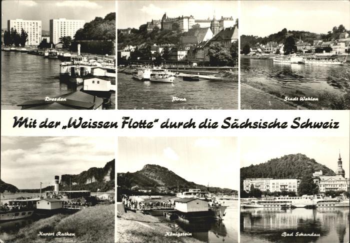 DRESDEN Elbe Pirna Wehlen Bad-Schandau Koenigstein Rathen
