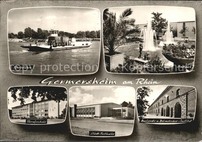 Germersheim Rheinfaehre Stadtpark Festhalle