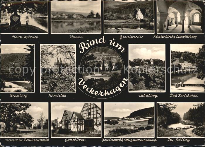 Veckerhagen Gieselwerder Hann.-Muenden Sababurg Solling Karlshafen