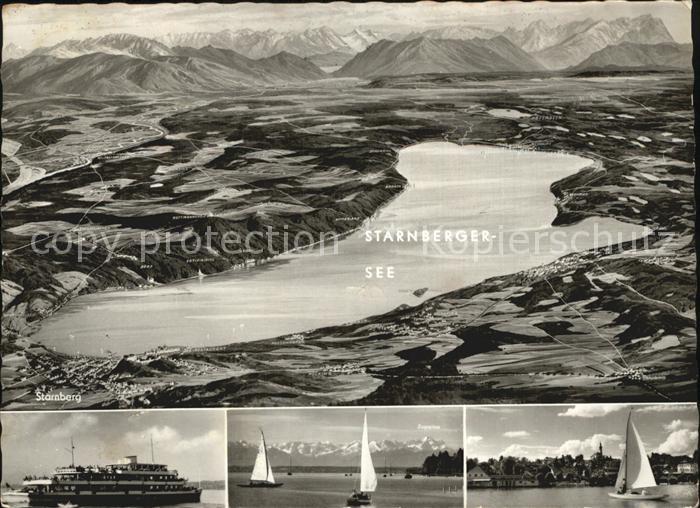 Starnberg Starnbergersee Bayern Fliegeraufnahme