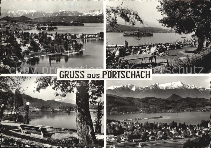 Poertschach Woerthersee Fliegeraufnahme Seepartie