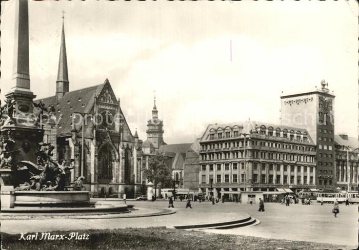 LEIPZIG Sachsen Karl Marx platz Strassenbahn