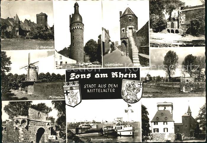 Zons Rhein NRW Wachttuermchen Rheinpartie Muehlenturm Bastien Rheintor