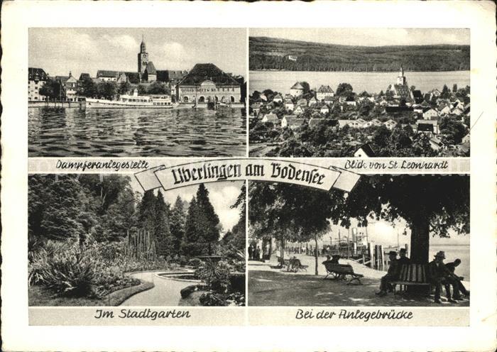 ueberlingen Bodensee Blick von St. Leonhardt Anlegerbruecke Stadtgarten