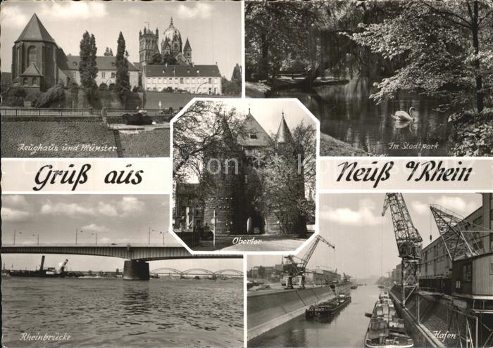 Neuss Zeughaus Muenster Rheinbruecke Hafen Stadtpark