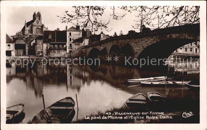 Villeneuve-sur-Yonne Pont L'Yonne Eglise Notre Dame