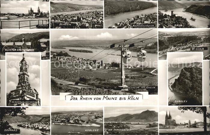 Seilbahn Ruedesheim St. Goar Koblenz Boppard Kaub Bingen