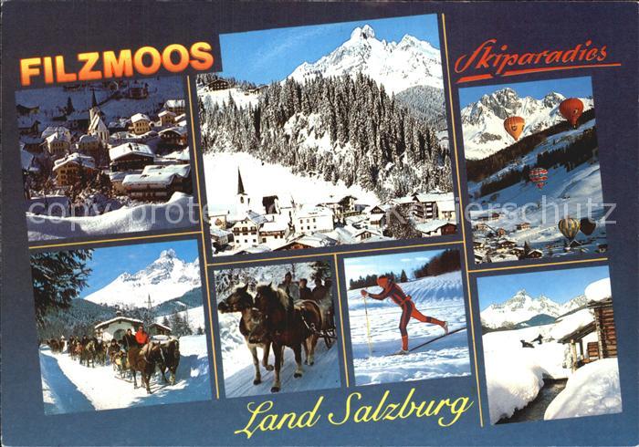 Filzmoos Skiparadies Salzburger Land Bischofsmuetze Pferdeschlitten