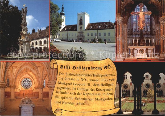 Heiligenkreuz Niederoesterreich Zisterzienser Abtei Innenhof Saeule Byzantinisch