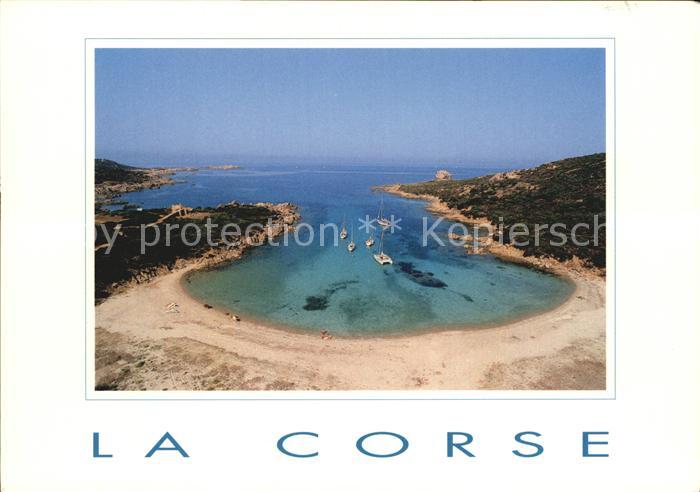Corse Ile de Ile de Beaute Strand Schiffe Luftbild