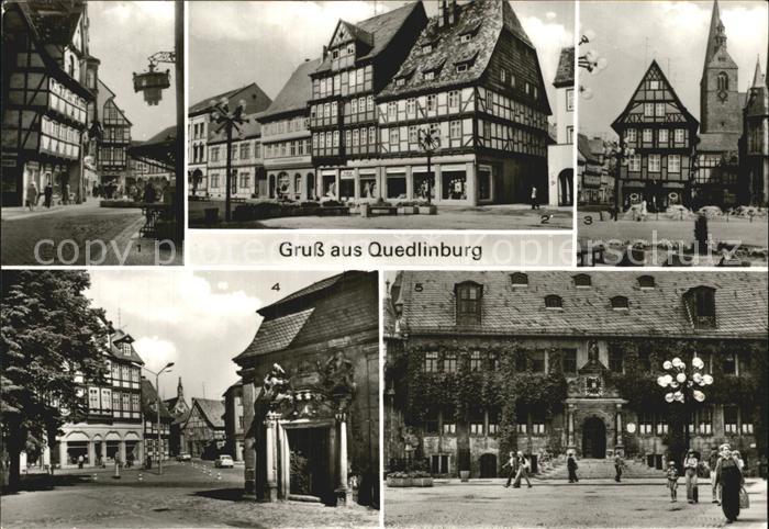 Quedlinburg Harz Markt Kirchhof Rathaus