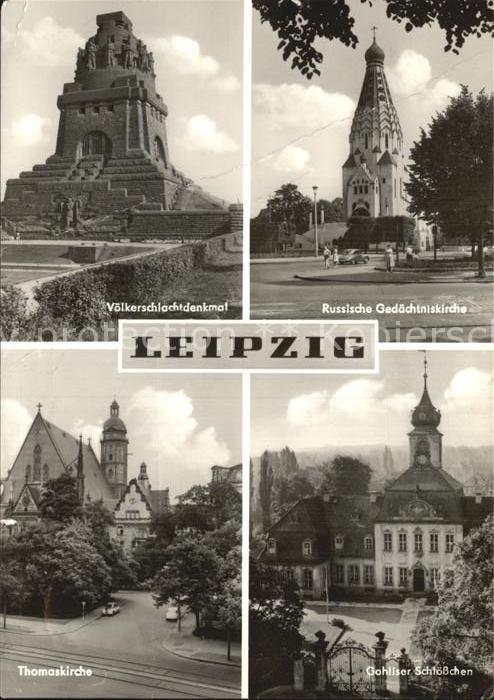 LEIPZIG Sachsen Voelkerschlachtdenkmal Russische Gedaechtniskirche Thomaskirche