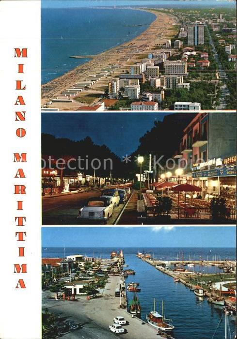 Milano Marittima Bootsanlegestelle Abendstimmung Strand