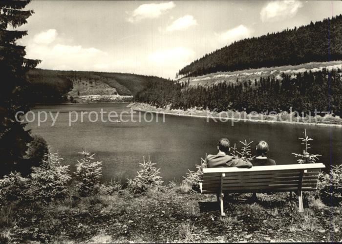 Luisenthal Erholungsort Ohratalsperre Thueringer Wald Blick vom Boehlerloch