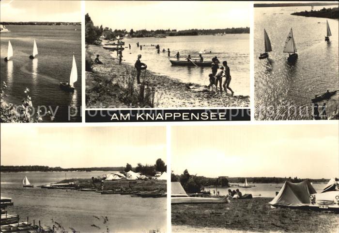Knappensee Oberlausitz Segelboote Strand Campingplatz
