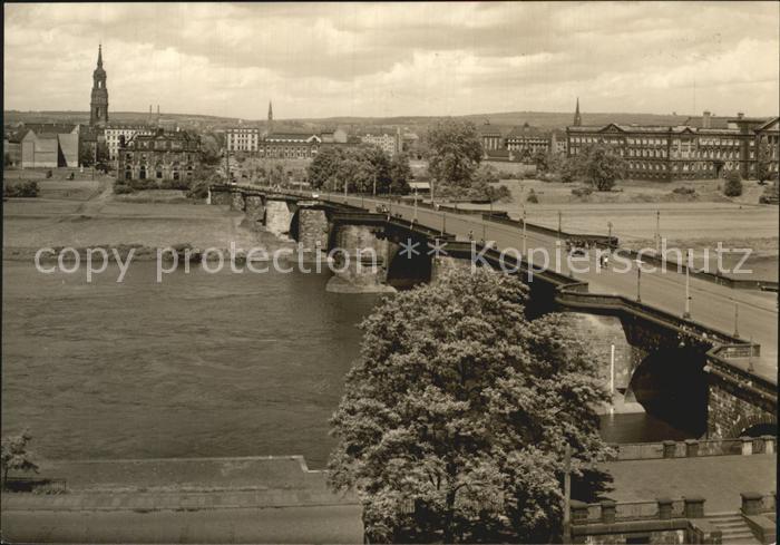 DRESDEN Elbe Dimitroff Bruecke Dresden Neustadt