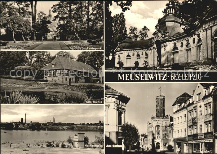 Meuselwitz Leninpark Orangerie Hainbergsee Rathaus