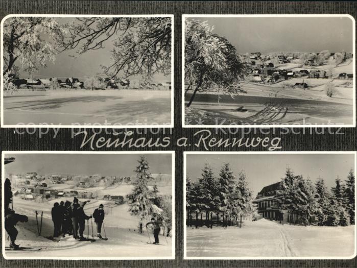 Neuhaus Rennweg Skifahrer Winterlandschaften