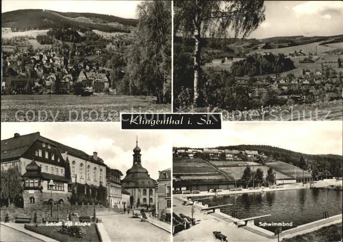 Klingenthal Vogtland Schloss Kirche Schwimmbad Ortsansichten