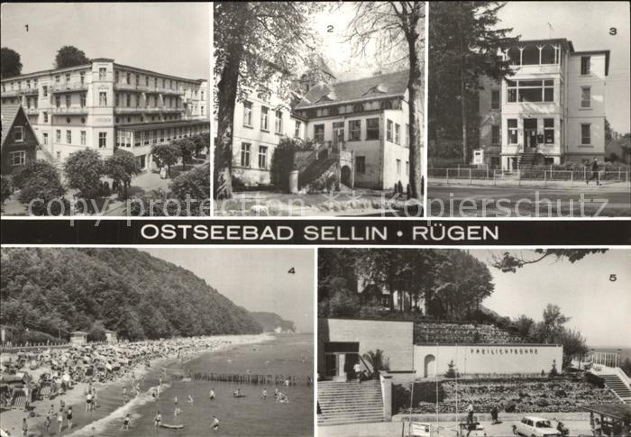 Sellin Ruegen DDR Reisebuero Kurhaus Frieden FDGB Erholungsheim Sellin Strand