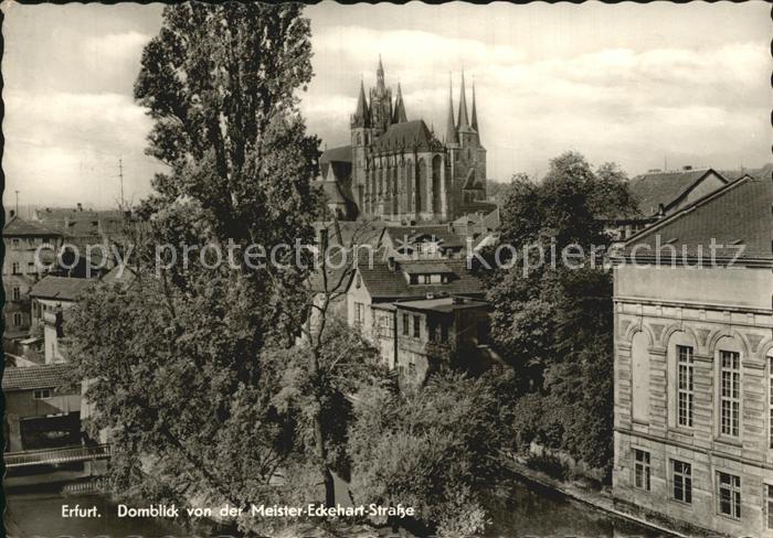 ERFURT CITY Domblick von Meister Eckehart Strasse