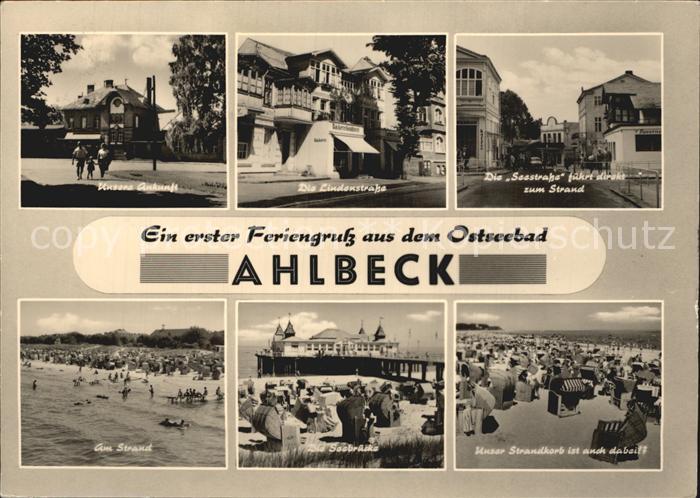 Ahlbeck Ostseebad Strand Seebruecke Seestrasse Lindenstrasse
