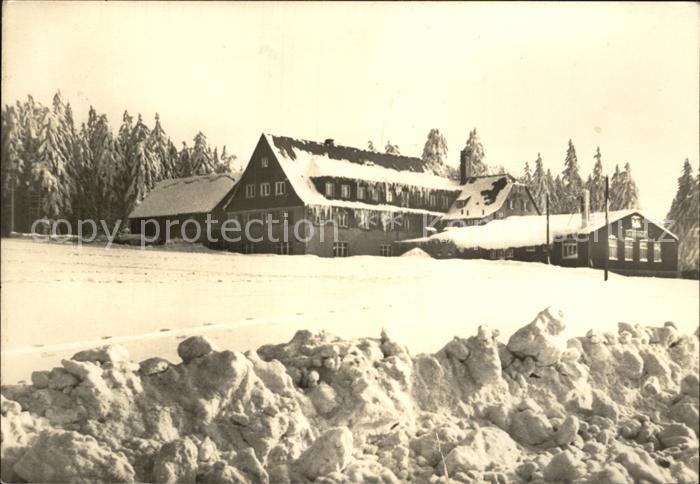 Erzgebirge Region Ober Holzhau HO Gaststaette Fischerbaude Winterlandschaft