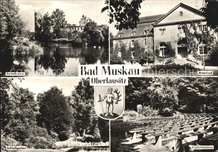 Bad Muskau Oberlausitz Schlossruine Moorbad Freilichtbuehne Schlossgarten