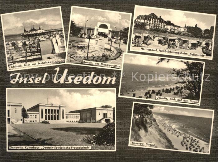 Usedom Mecklenburg-Vorpommern Ahlbeck Seebruecke Bansin Musikpavillon Koserow St