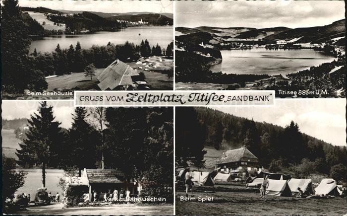 TITISEE Schwarzwald BW Zeltplatz Sandbank Beim Seehaeusle Seeblick Verkaufshaeus