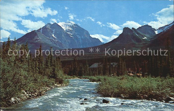 Canadian Rockies Pipestone River with Mount Temple