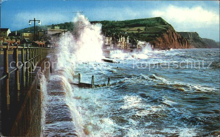 Sidmouth Town Rough Seas