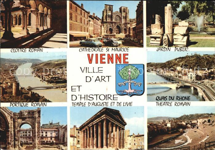 Vienne sur le Rhone Cloitre Roman Cathedrale St Maurice Jardin Public Portique R