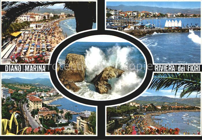 Diano Marina La spiaggia Scorcio panoramico Lido S Anna Zona Grandi Alberghi Mar