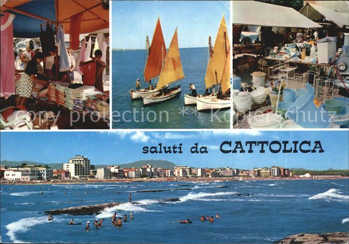 Cattolica Rimini Riviera Adriatica Souvenirshops Fischerboote
