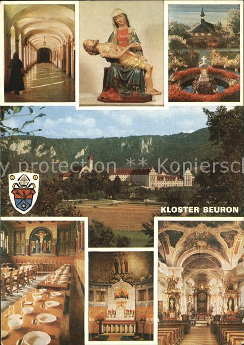 Beuron Donautal Kloster Beuron Inneres Teilansichten Skulptur Speisesaal