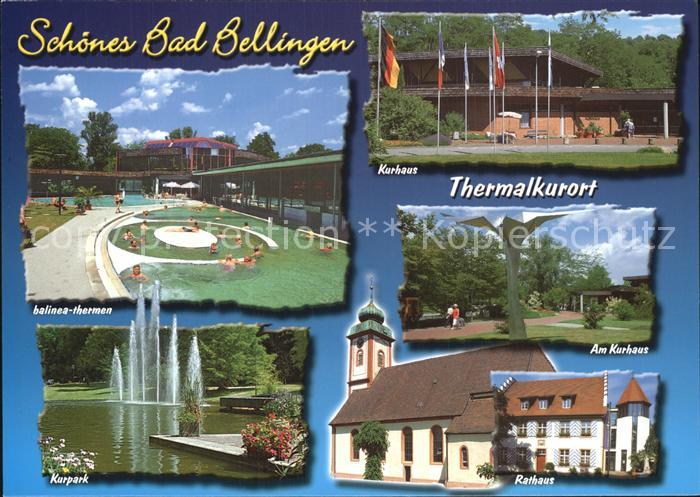 Bad Bellingen Balinea Thermen Kurhaus Kurpark Fontaene Rathaus